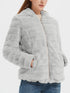 Damen Casual Kapuzenmantel aus Kunstpelz - Langarm Herbst Winter Jacke für Erwachsene